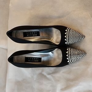 Stuart Weitzman -  crystal evening pumps - pre-owned- women's sz. 8